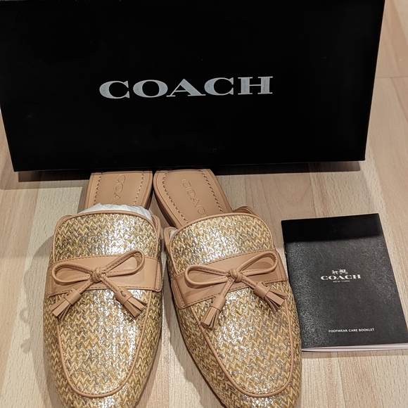 Coach Stassi Raffia slide, 7.5 B - Picture 2 of 5